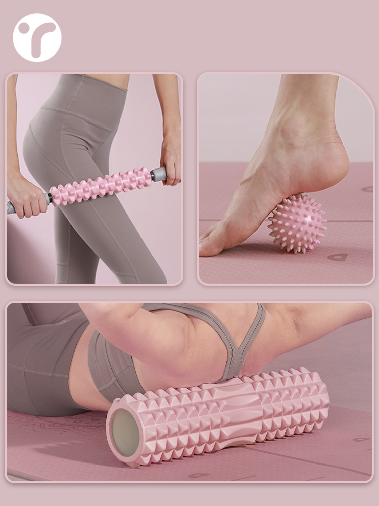 Yoga Fitness Massage - ソリッドフォームシャフトメイスマッサージローラー筋肉リラックスストレッチローラーヨガフィットネス機器（脚用）