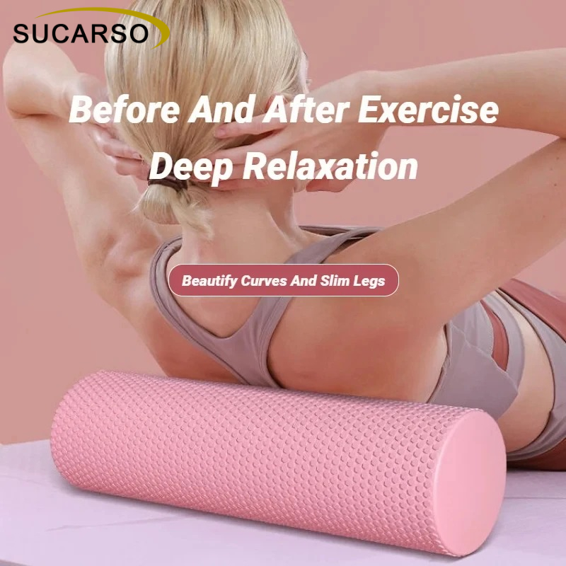 Yoga Fitness Body - 30x10cm EVAテクスチャードフォームローラー 筋膜マッサージローラー トレーニング後のリカバリーとボディシェイピングフィットネス用 ヨガマッサージローラー