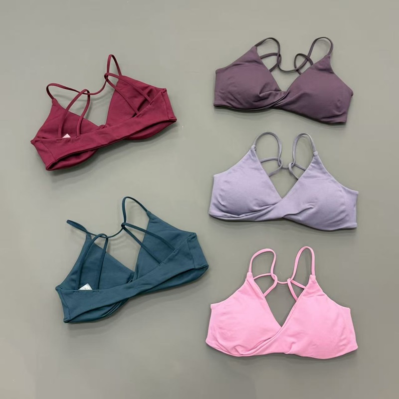 Yoga Fitness Body - HISTELLO ビジョンスポーツブラ女性クロスバック薄型ストラップシームレス取り外し可能なパッド速乾性ソフトヨガジムフィットネスブラレット