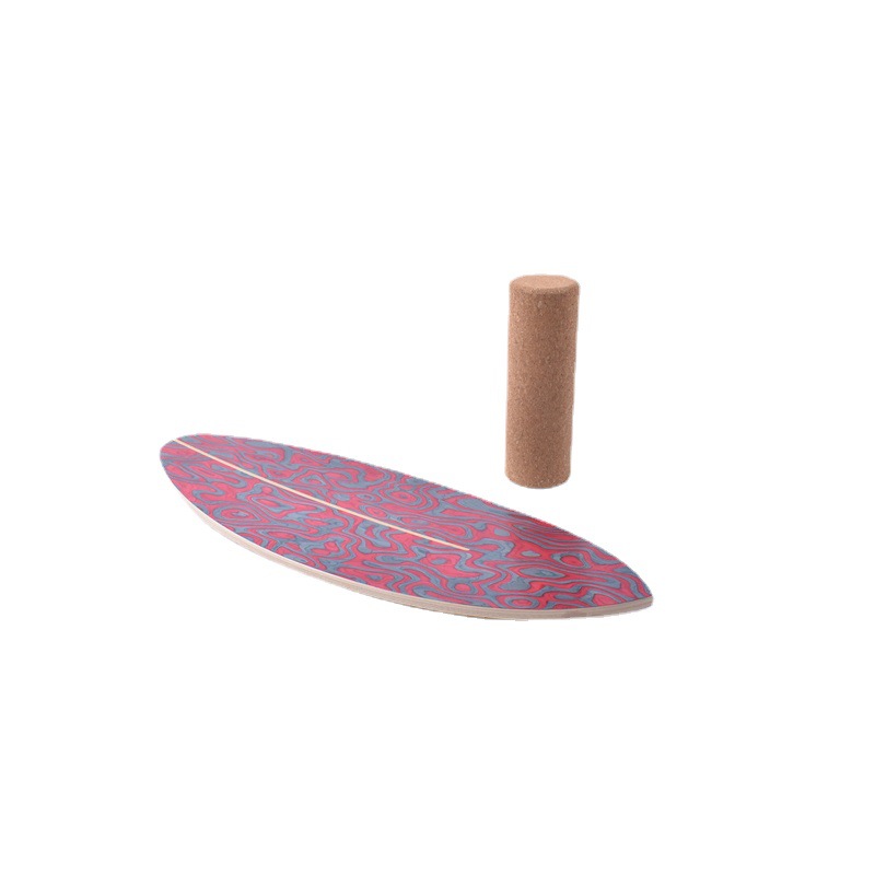 Yoga Fitness Board - 木製高難易度バランスボード（ローラー付き）、大人用ヨガフィットネスボード、ホームコアトレーニング＆ボディビルディングワークアウトギア