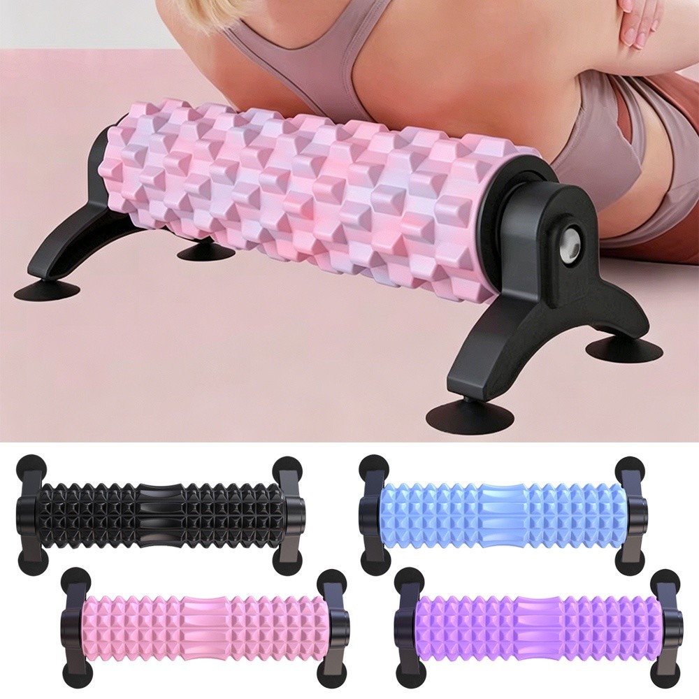 Yoga Fitness Massage - マッサージツール ソリッドフォーム フォームローラー 吸盤付き 筋肉リラックスツール ヨガコラム