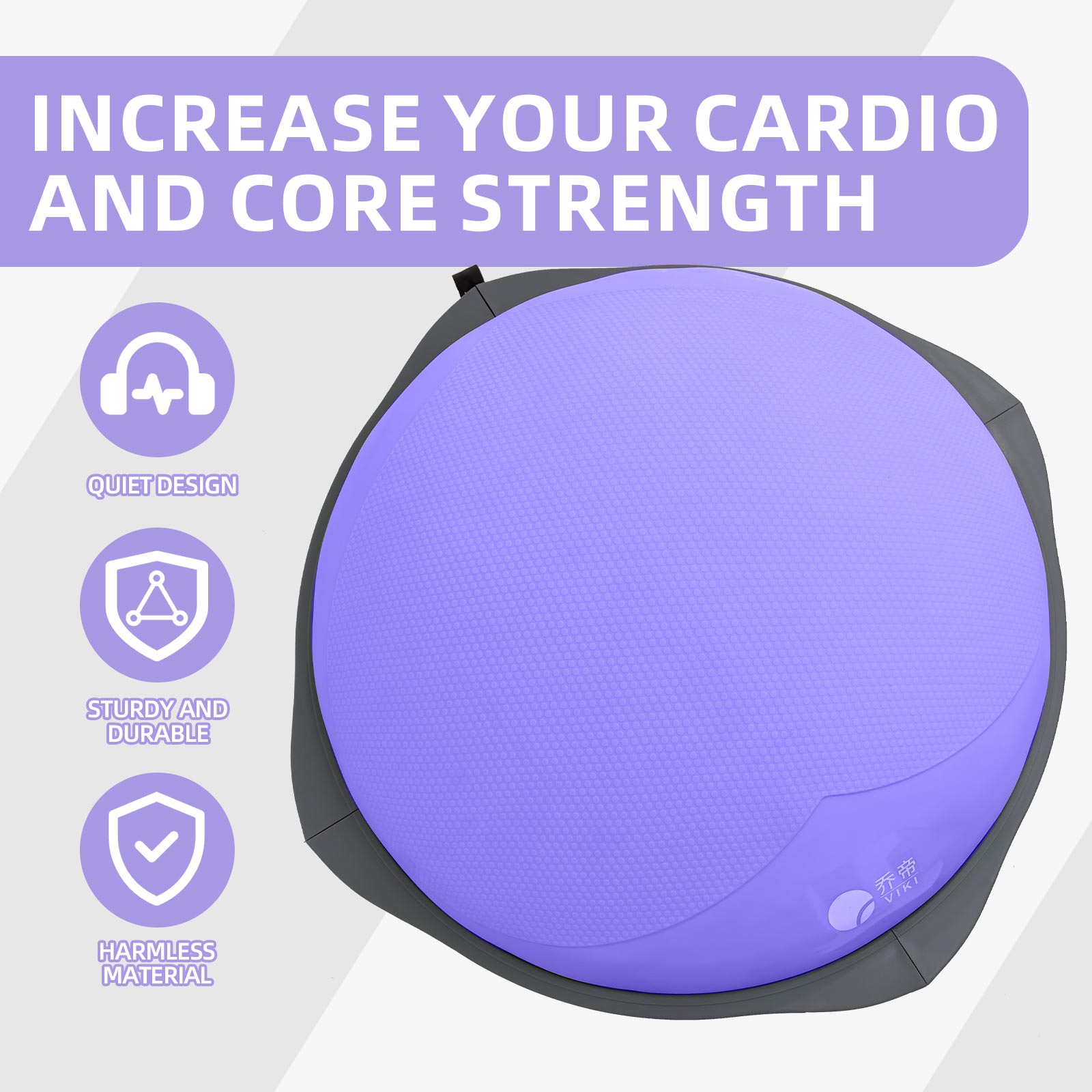 70cm ボスボール、滑り止め付き木製ベース付きインフレータ - Yoga Fitness Gym のレビューと価格