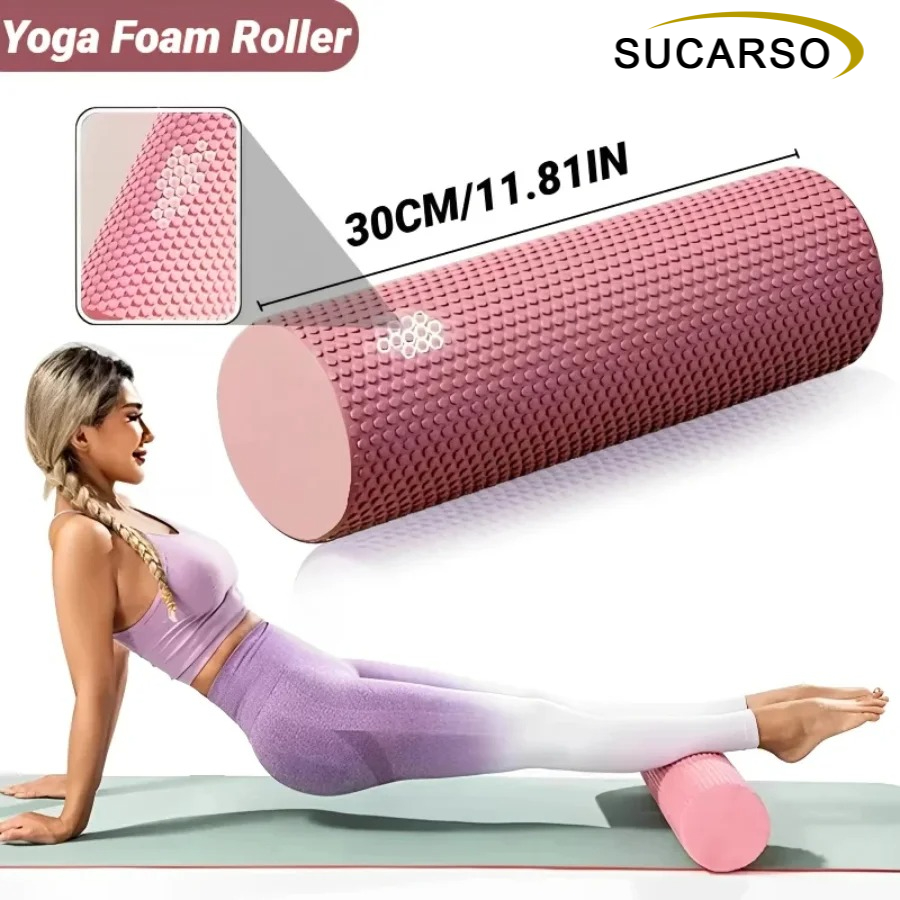 30x10cm EVAテクスチャードフォームローラー 筋膜マ - Yoga Fitness Body のレビューと価格