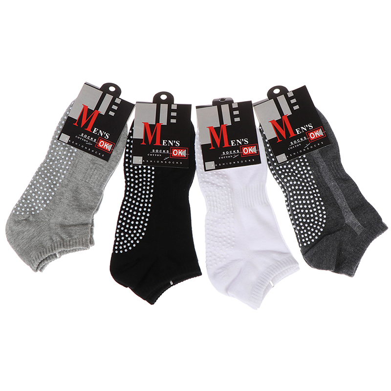 新しい 1 ペア高品質メンズコットンノンスリップヨガソックス - Yoga Fitness Gym のレビューと価格