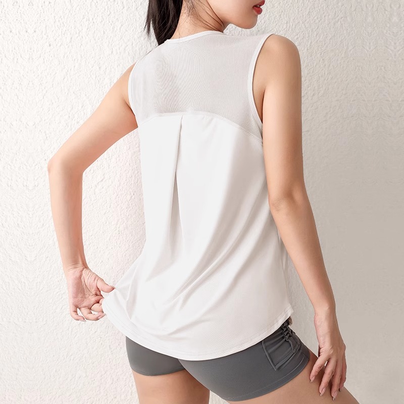 女性のルーズ速乾性スポーツタンクトップ新しいヨガトレーニング - Yoga Fitness Exercises のレビューと価格