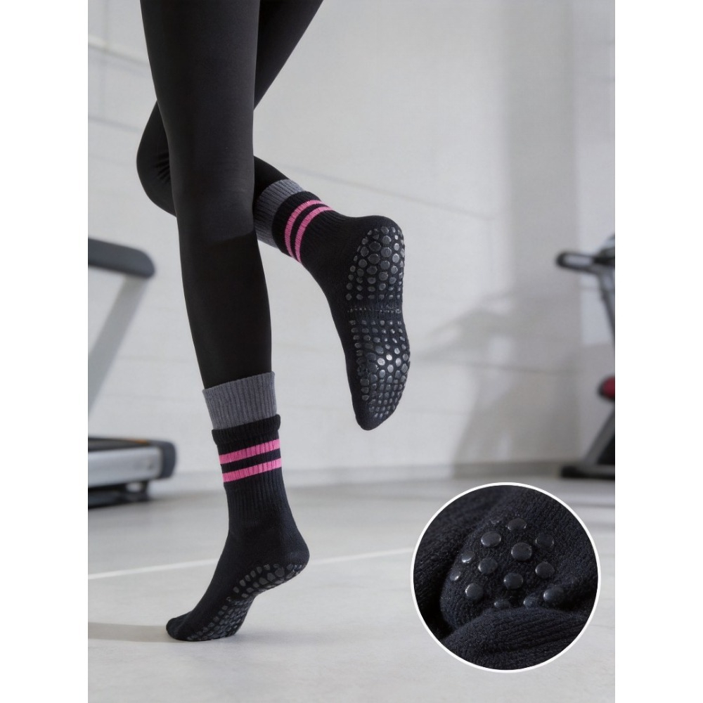 1pc 綿通気性アンチスリップヨガソックスカジュアルストライ - Yoga Fitness Gym のレビューと価格