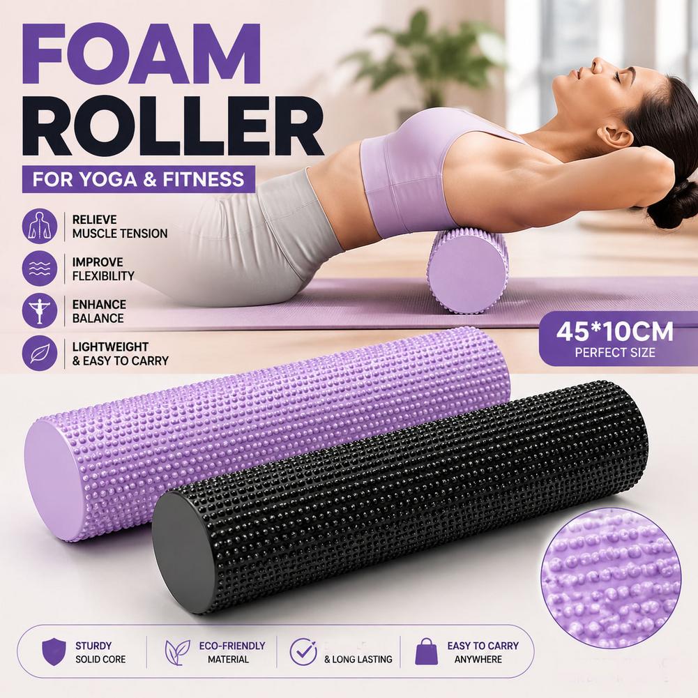 ヨガフォームローラー EVA 高密度ヨガコラムローラー ピラ - Yoga Fitness Body のレビューと価格