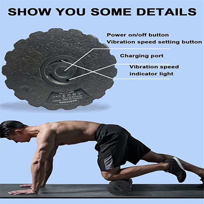 振動付き電動ヨガマッサージフォームマッサージャー,4スピード - Yoga Fitness Massage のレビューと価格