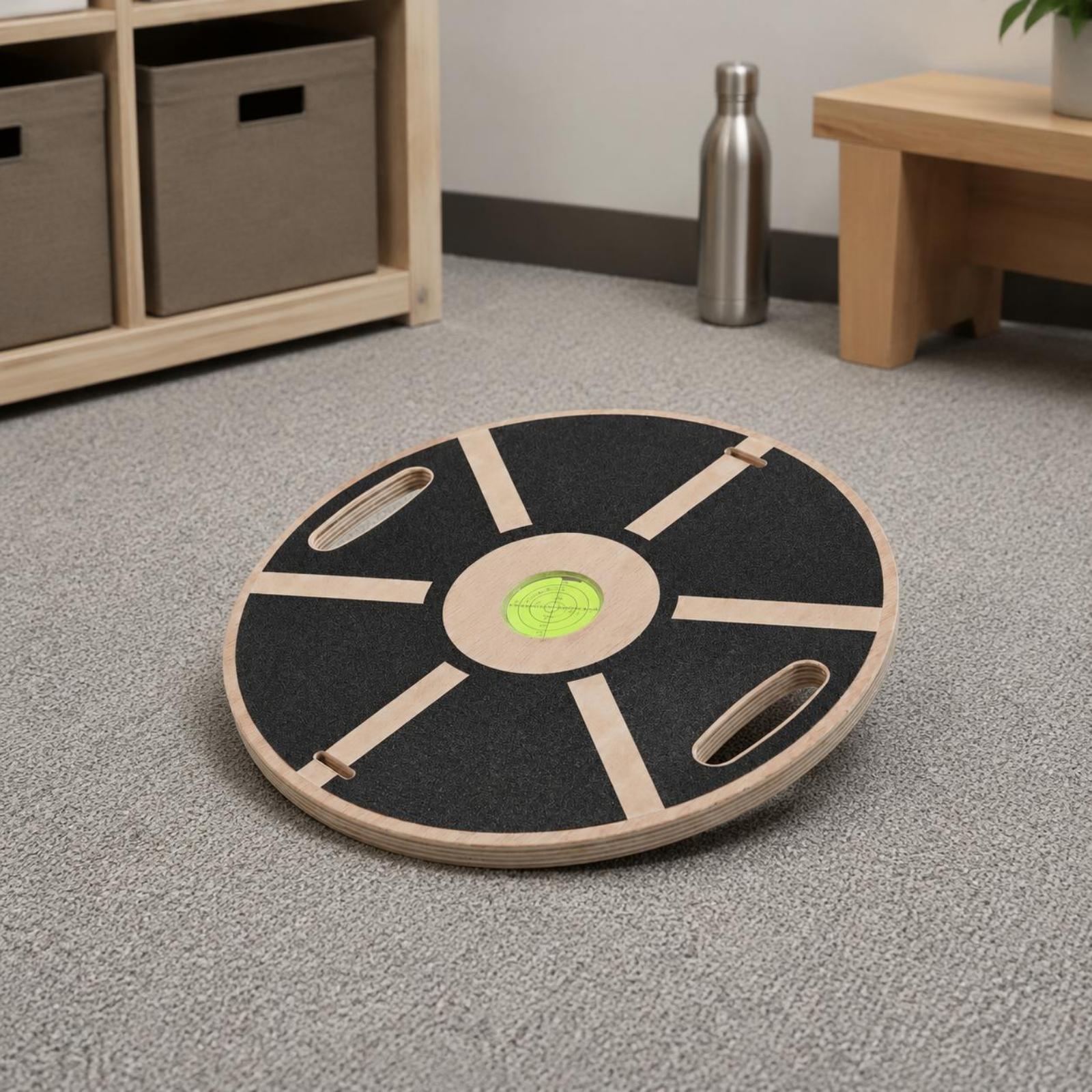 ホームフィットネス木製バランスボード ラウンドデザイン 多機 - Yoga Fitness Board のレビューと価格