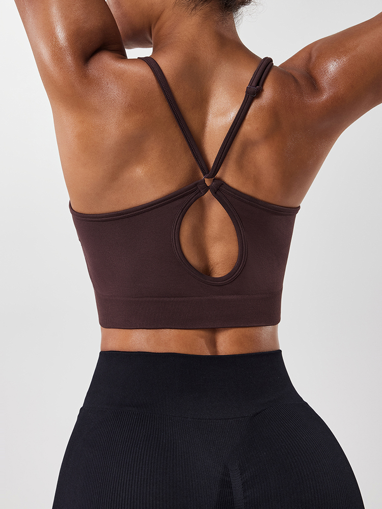 女性用ホローバック調節可能ストラップスポーツブラ通気性メッシ - Yoga Fitness Body のレビューと価格