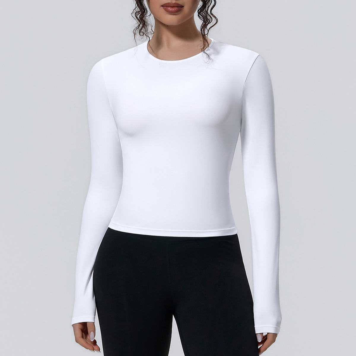 女性のタイトフィットスポーツ Tシャツ速乾性クロップトップス - Yoga Fitness Exercises のレビューと価格