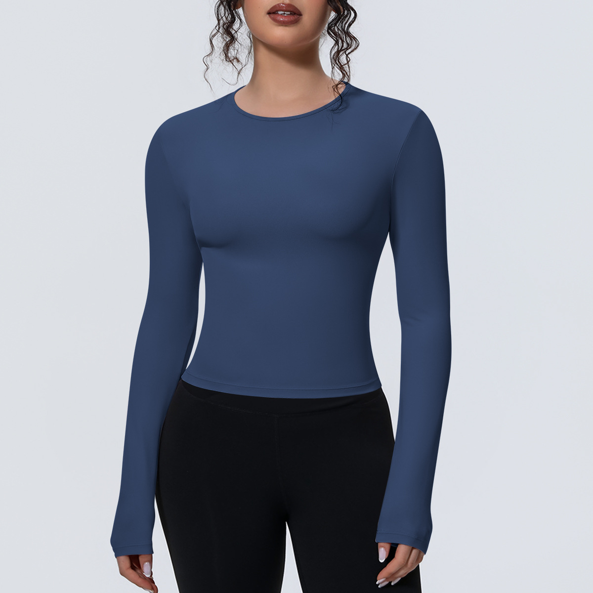 女性のタイトフィットスポーツ Tシャツ速乾性クロップトップス - Yoga Fitness Exercises のレビューと価格