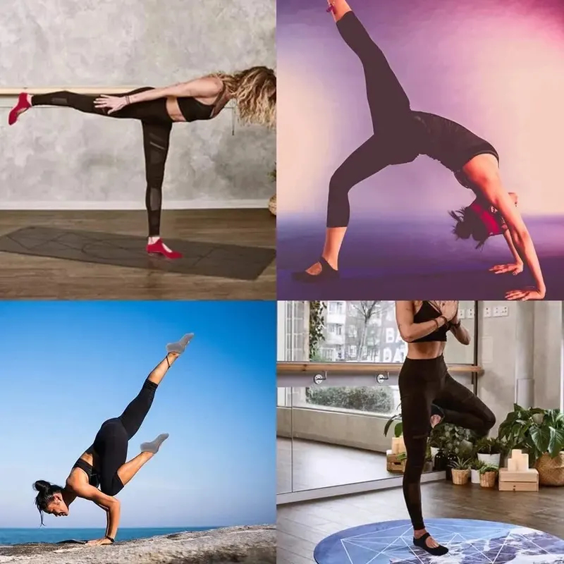 バックレスノンスリップフィットネスヨガソックス綿女性スポーツ - Yoga Fitness Gym のレビューと価格